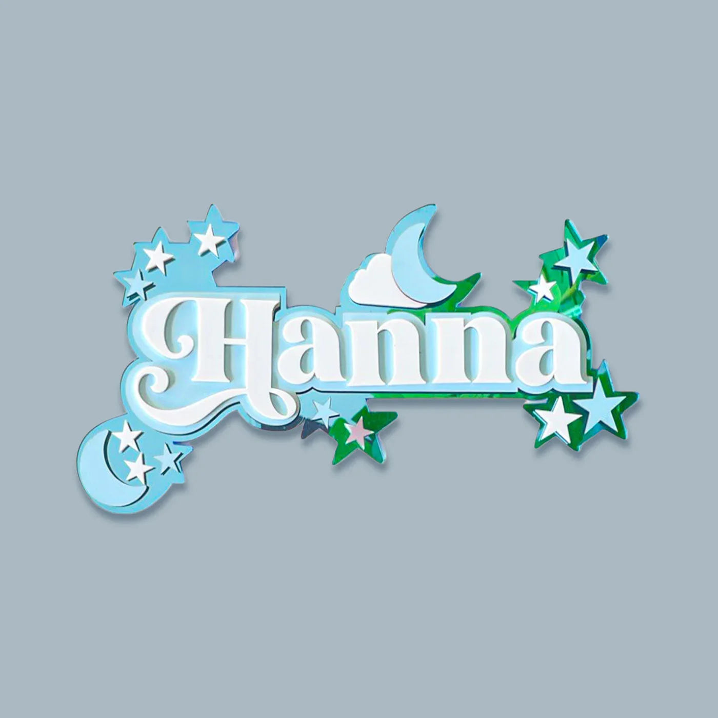 3 Layer Name Plaque - Moon Magic