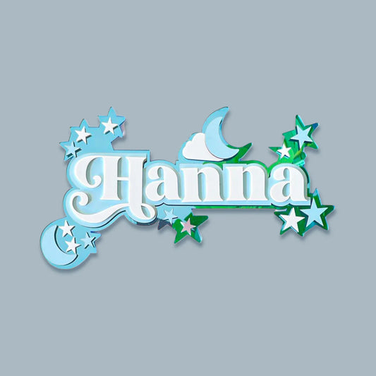 3 Layer Name Plaque - Moon Magic