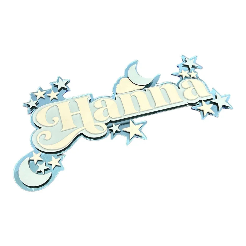 3 Layer Name Plaque - Moon Magic