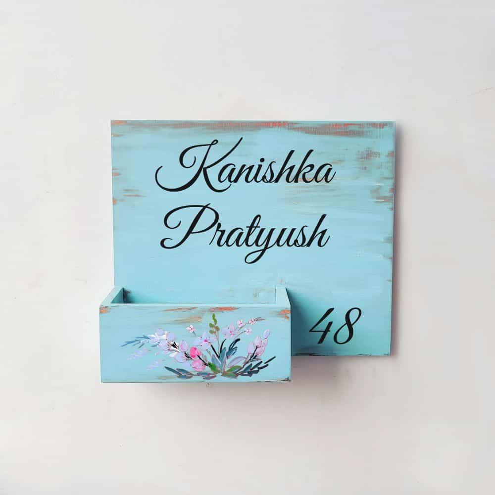 Wild Flowers - Hand-painted Planter Nameplate