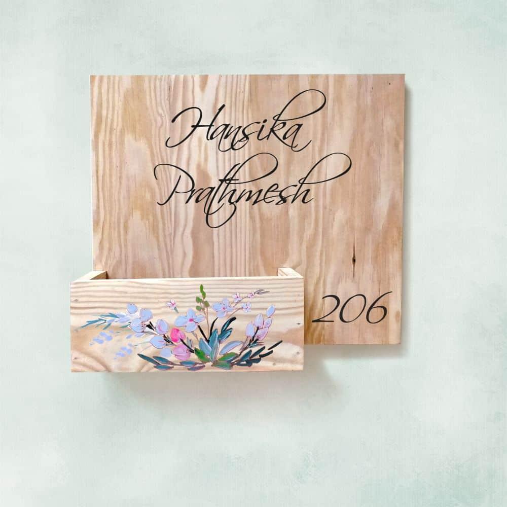 Wild Flowers - Hand-painted Planter Nameplate