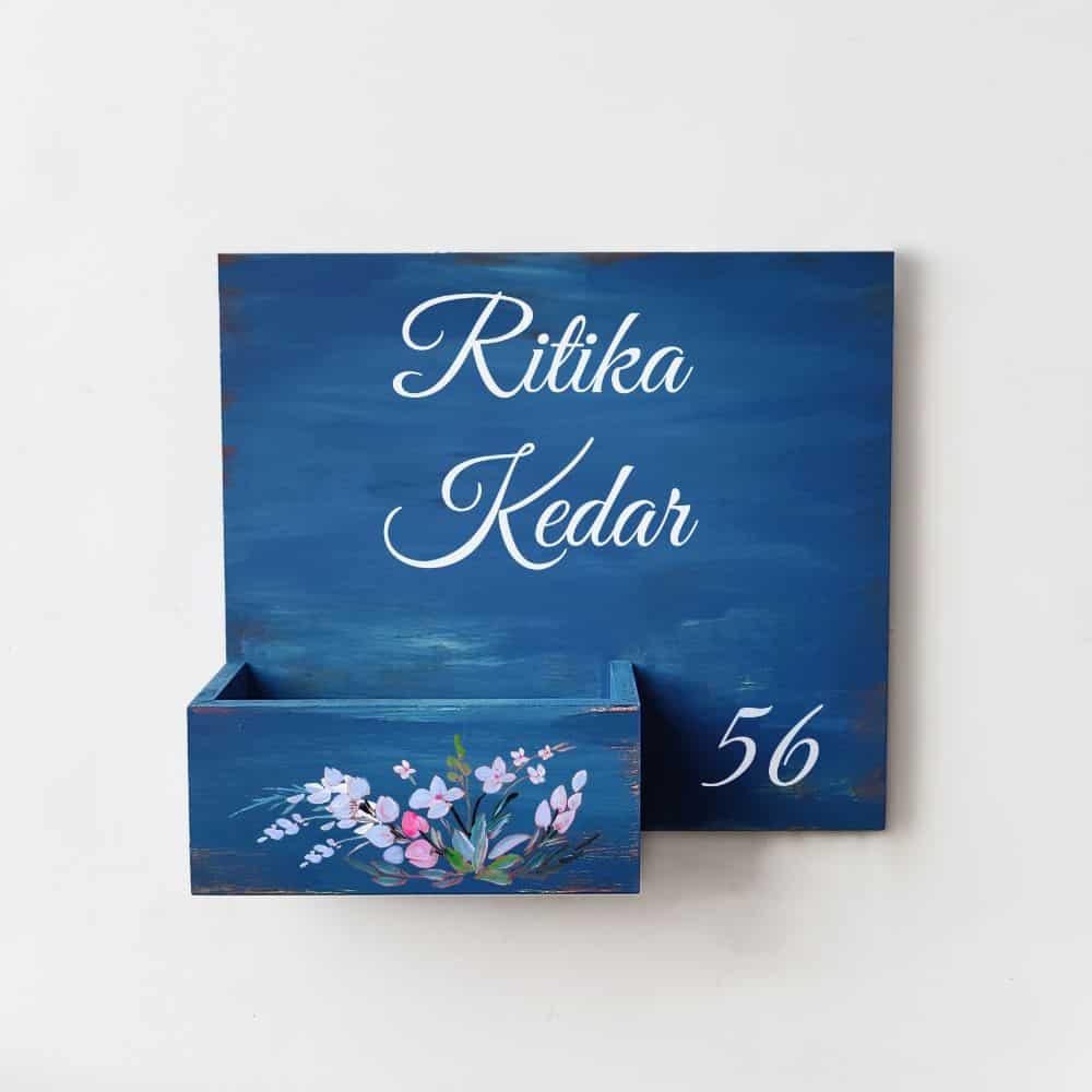 Wild Flowers - Hand-painted Planter Nameplate