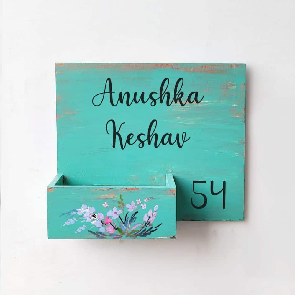 Wild Flowers - Hand-painted Planter Nameplate