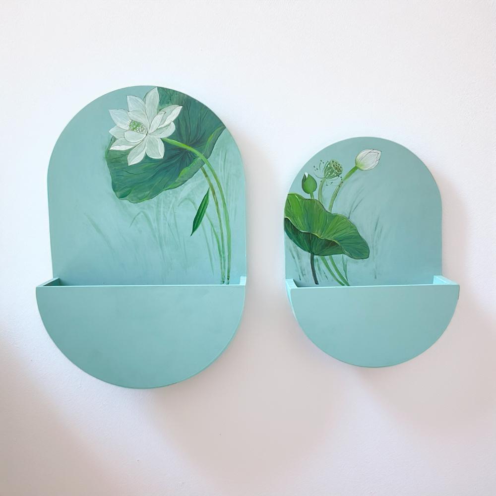 Round Planter Name Plate - Shy Teal