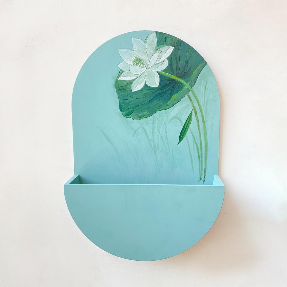 Round Planter Name Plate - Shy Teal