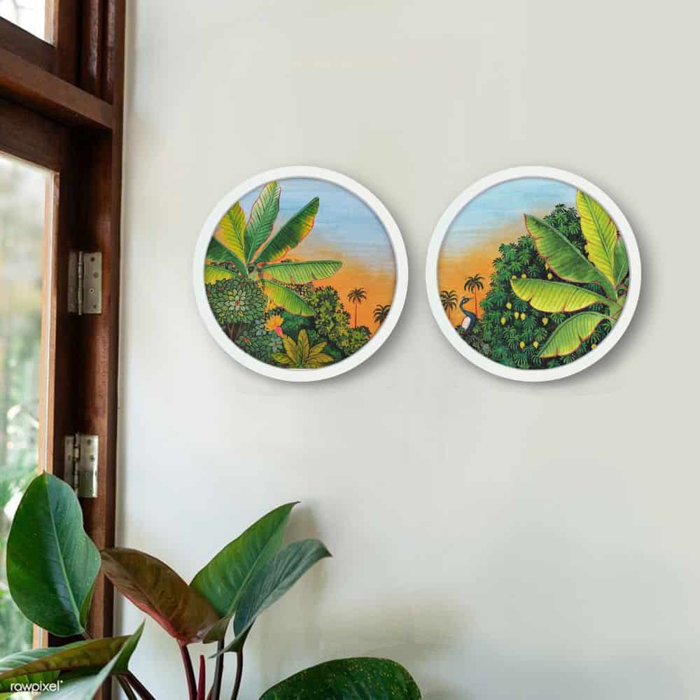 Bageecha - Pichwai-style Framed Wall Art (Set of 2)