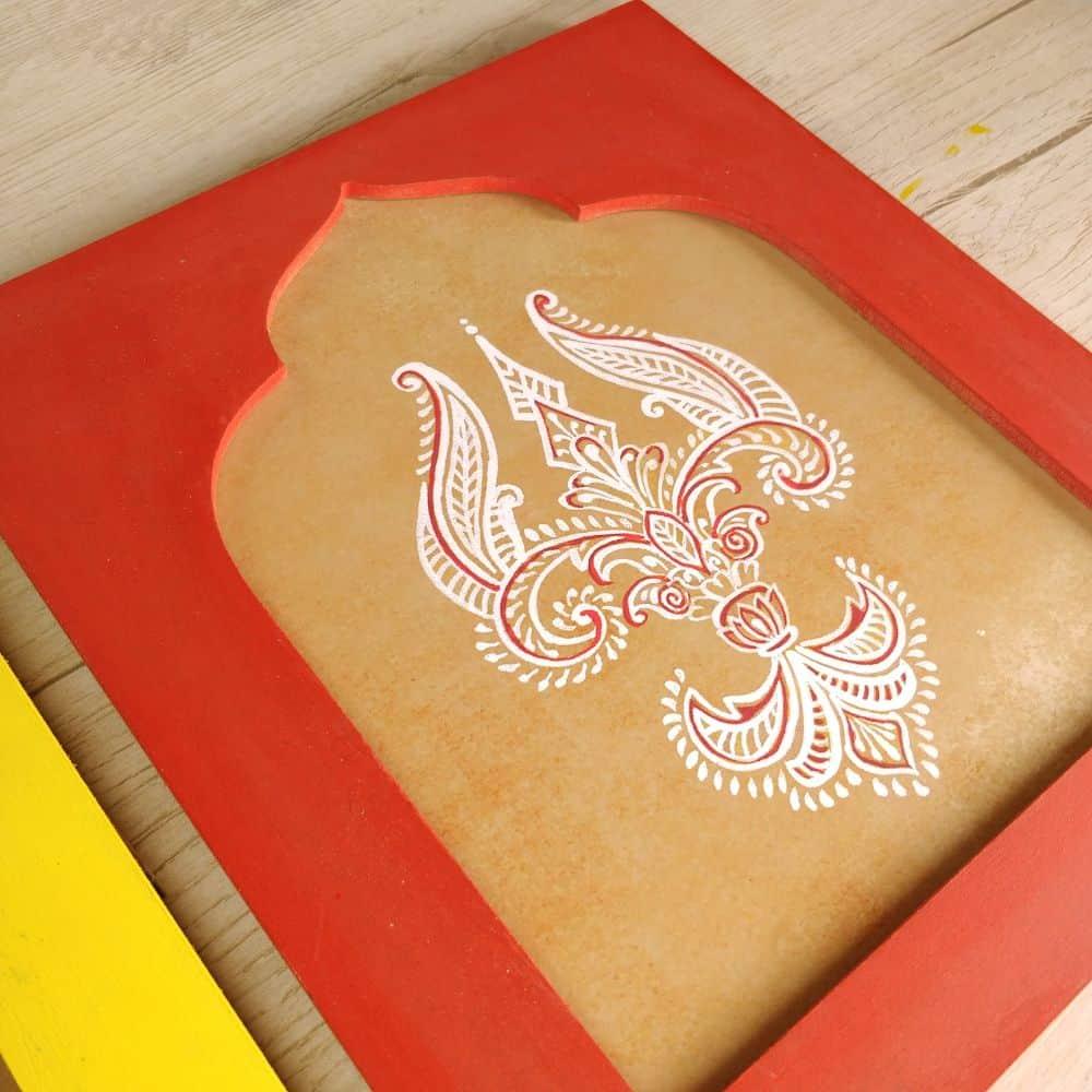 Handpainted Durga Devi Wall Art (Set of 3)