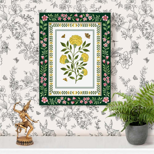 Marigold Muse - Heritage Floral Canvas Art Print