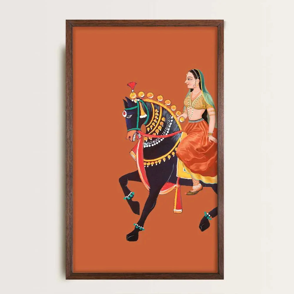 Queen's Ride - Pichwai Canvas Art Print