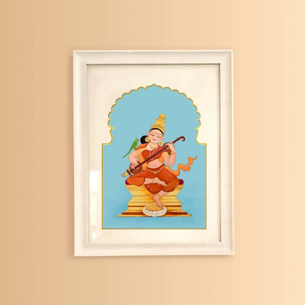 Saraswati - Devotional Canvas Art Print
