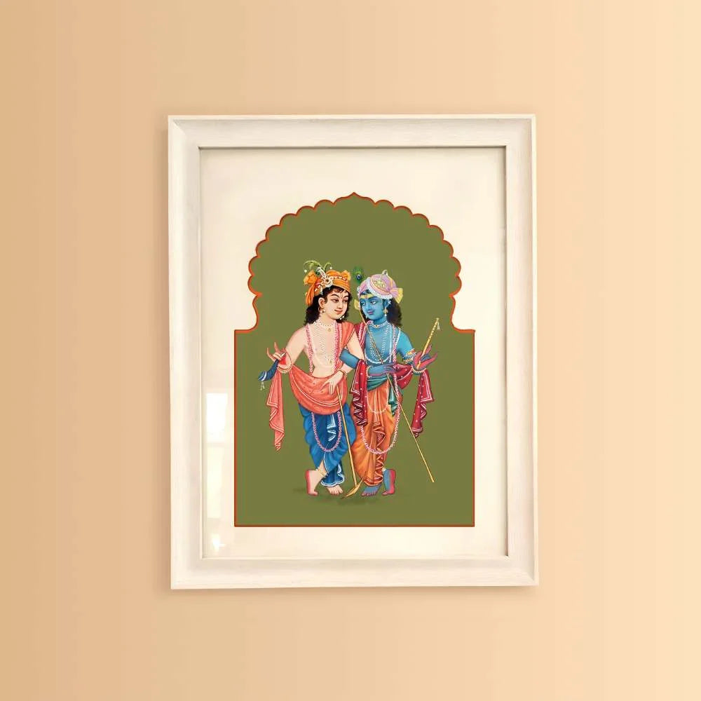 Krishna Balram - Devotional Canvas Art Print