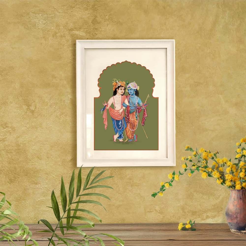 Krishna Balram - Devotional Canvas Art Print