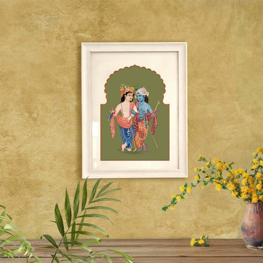 Krishna Balram - Devotional Canvas Art Print