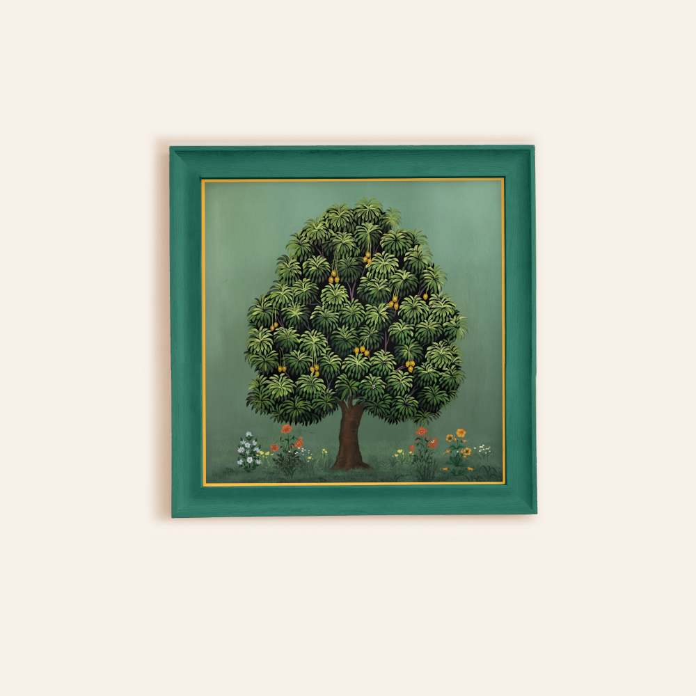 Miniature Mango Tree - Pichwai Canvas Art Print