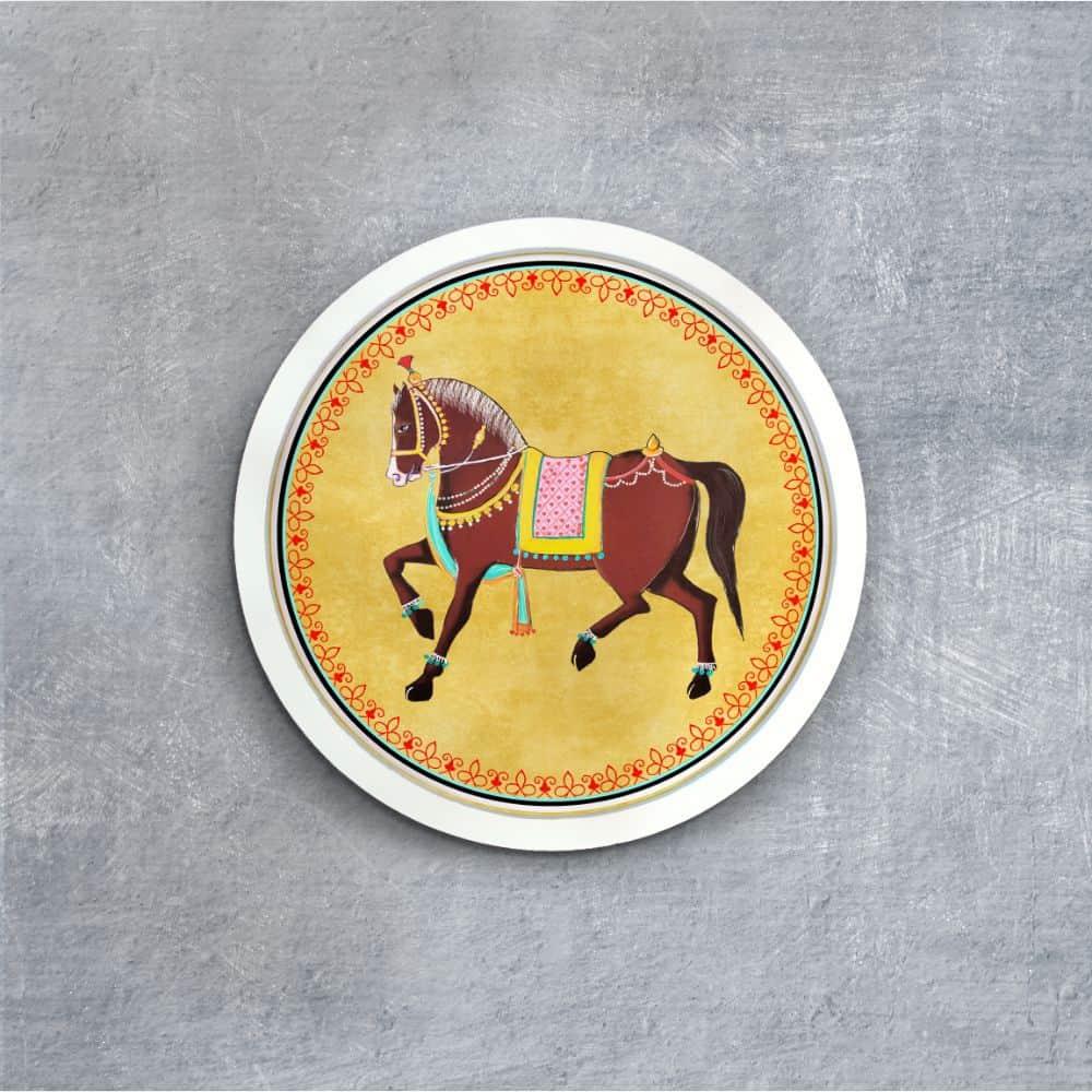 Horse - Pichwai-style Framed Wall Art (Style 2)