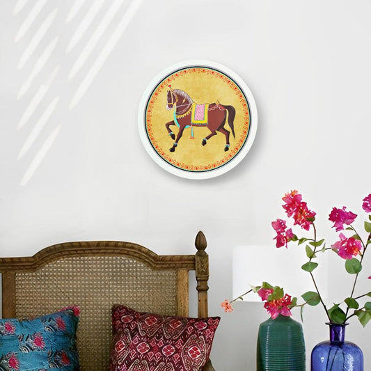 Horse - Pichwai-style Framed Wall Art (Style 2)