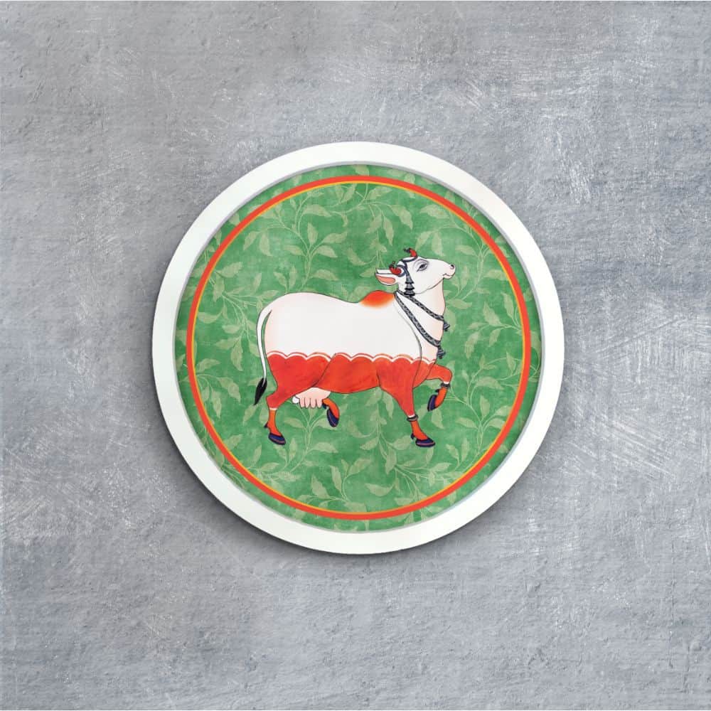 Cow - Pichwai-style Framed Wall Art (Style 1)