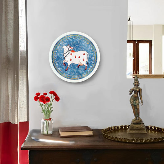 ⁠Cow - Pichwai-style Framed Wall Art (Style 2)