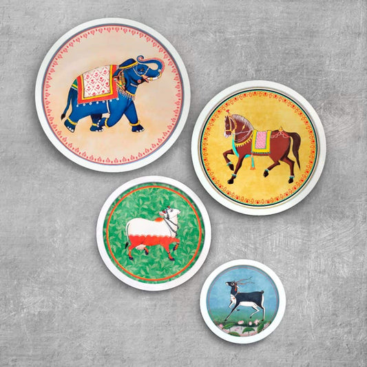 Pichwai-style Framed Wall Art (Set of 4)