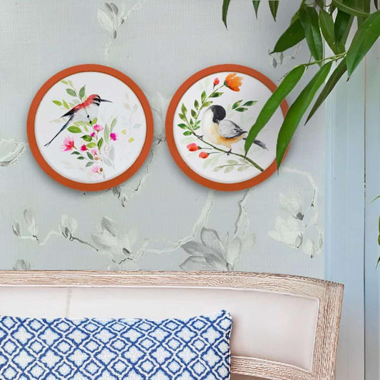 Hand-painted Wall Art - Birds - Set of 2 (Style 1)