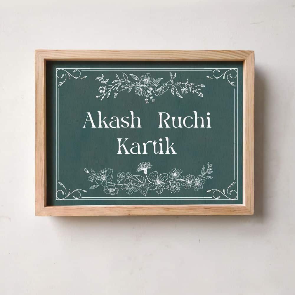 Chaya - Handcrafted Framed Nameplate