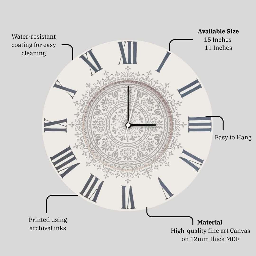 Timeless Whimsy – Vintage Ivory Wall Clock