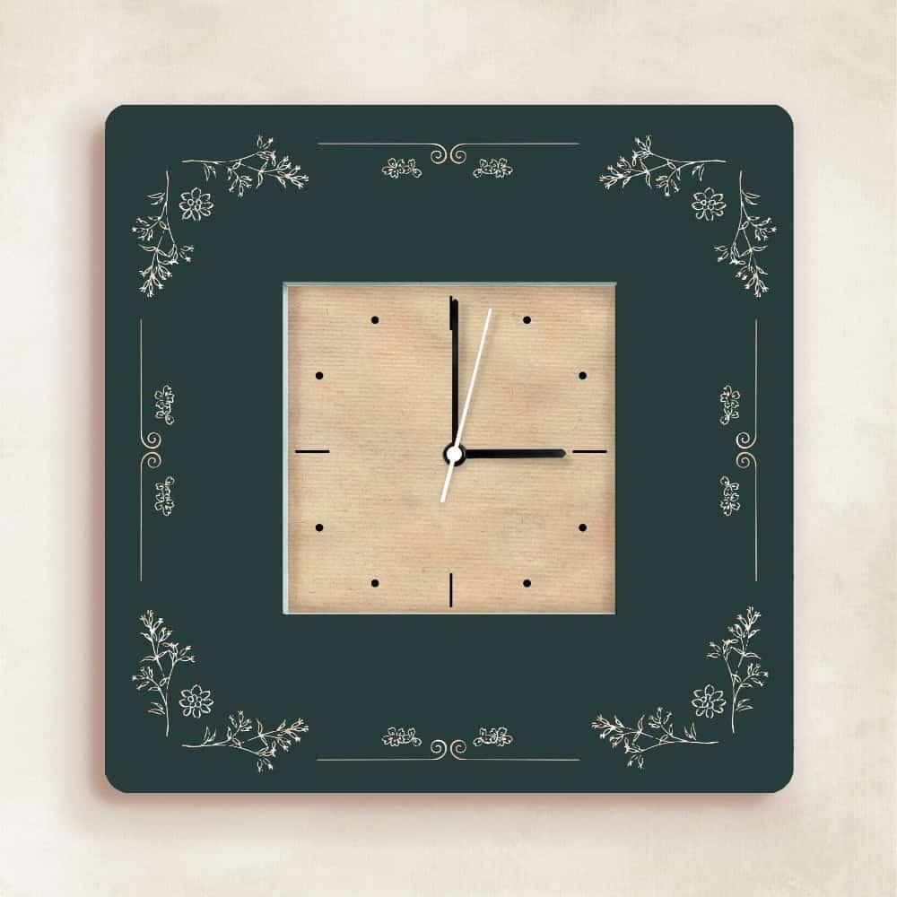 Verdant Moments – Green Botanical Timepiece