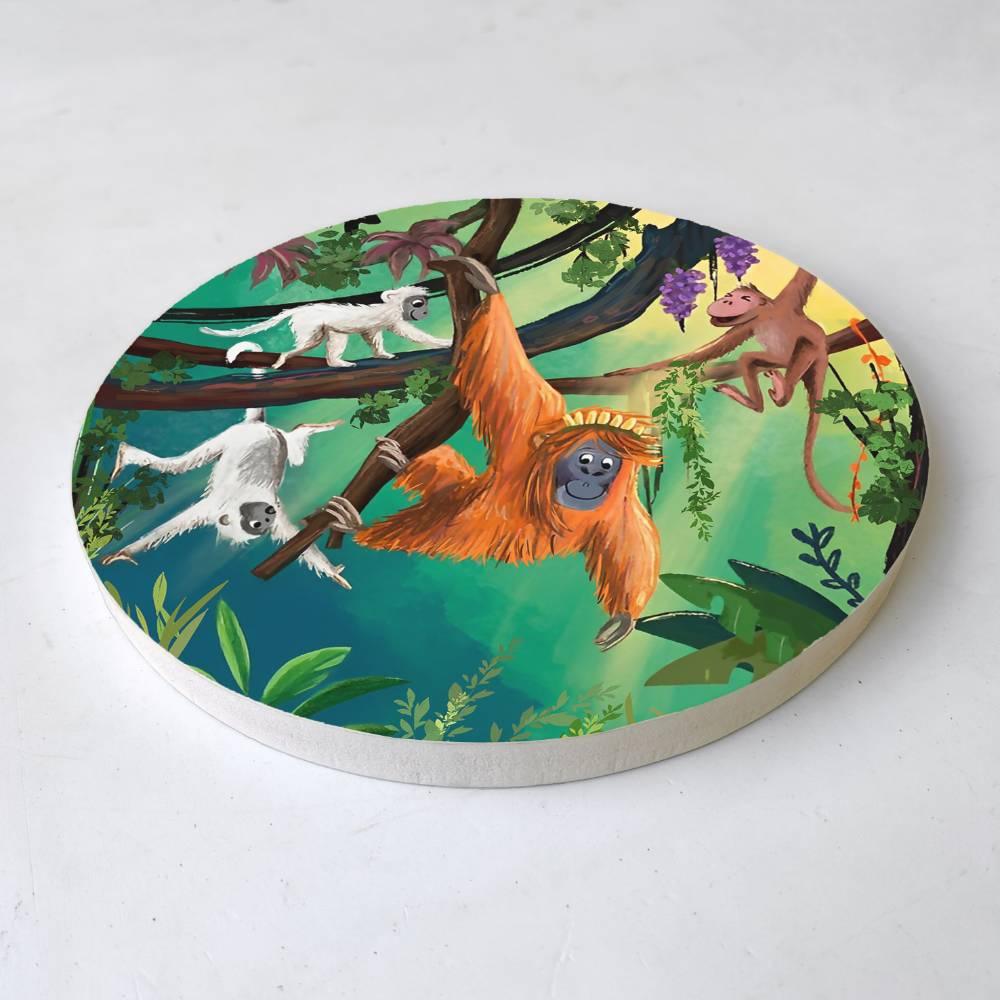 Orangutan Snuggles - Kids' Room Wall Art