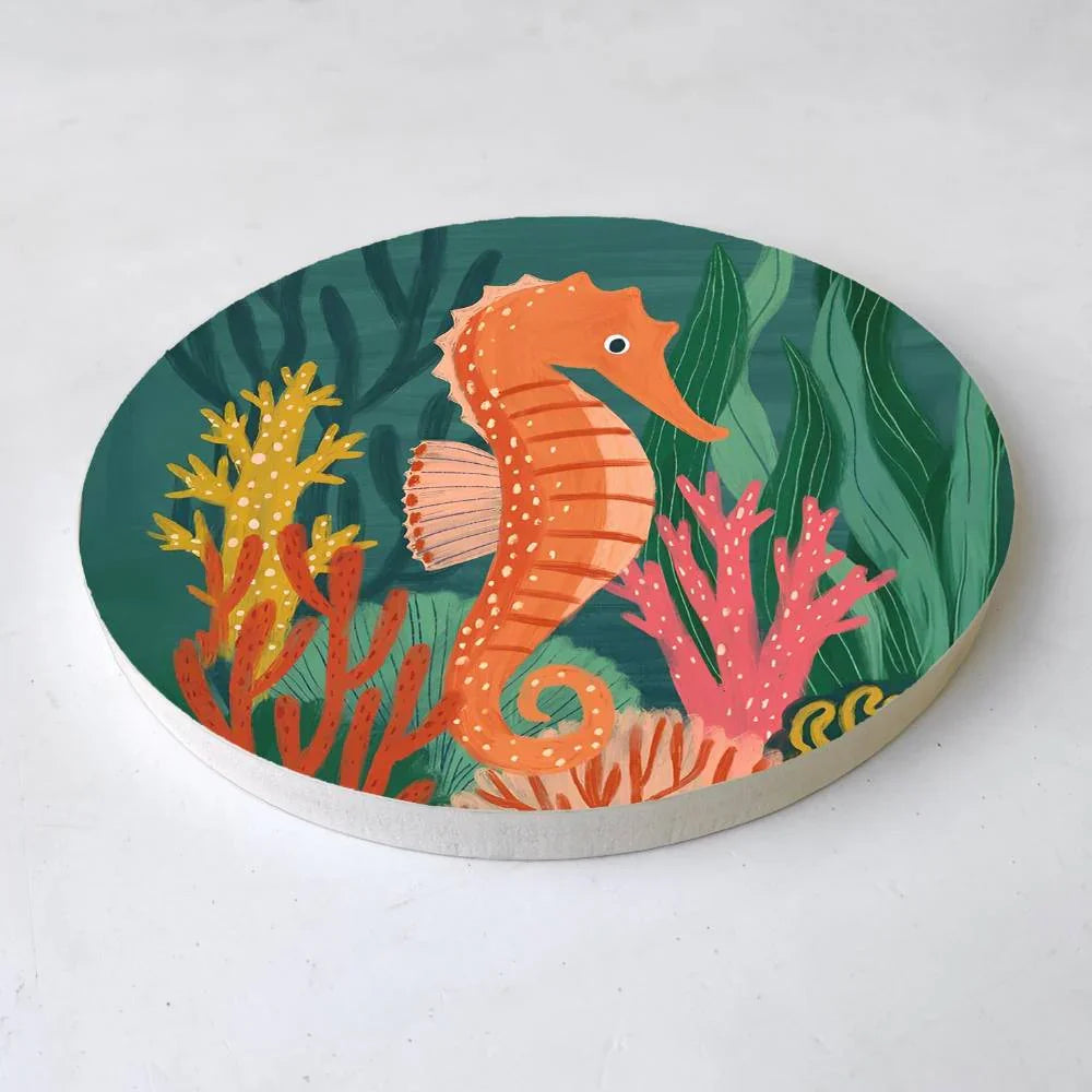 Seahorse Swirl - Kids' Room Wall Art