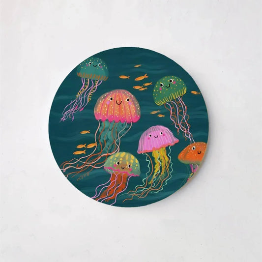 Colourful Jellyfish - Kids' Room Wall Art