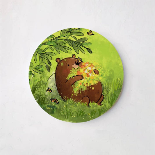 Playful Bear Cub - Kids' Room Wall Art