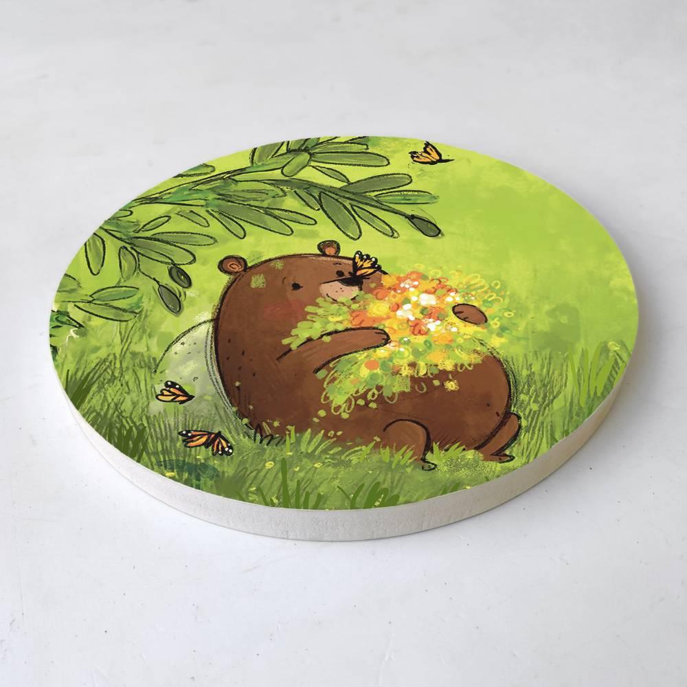 Playful Bear Cub - Kids' Room Wall Art