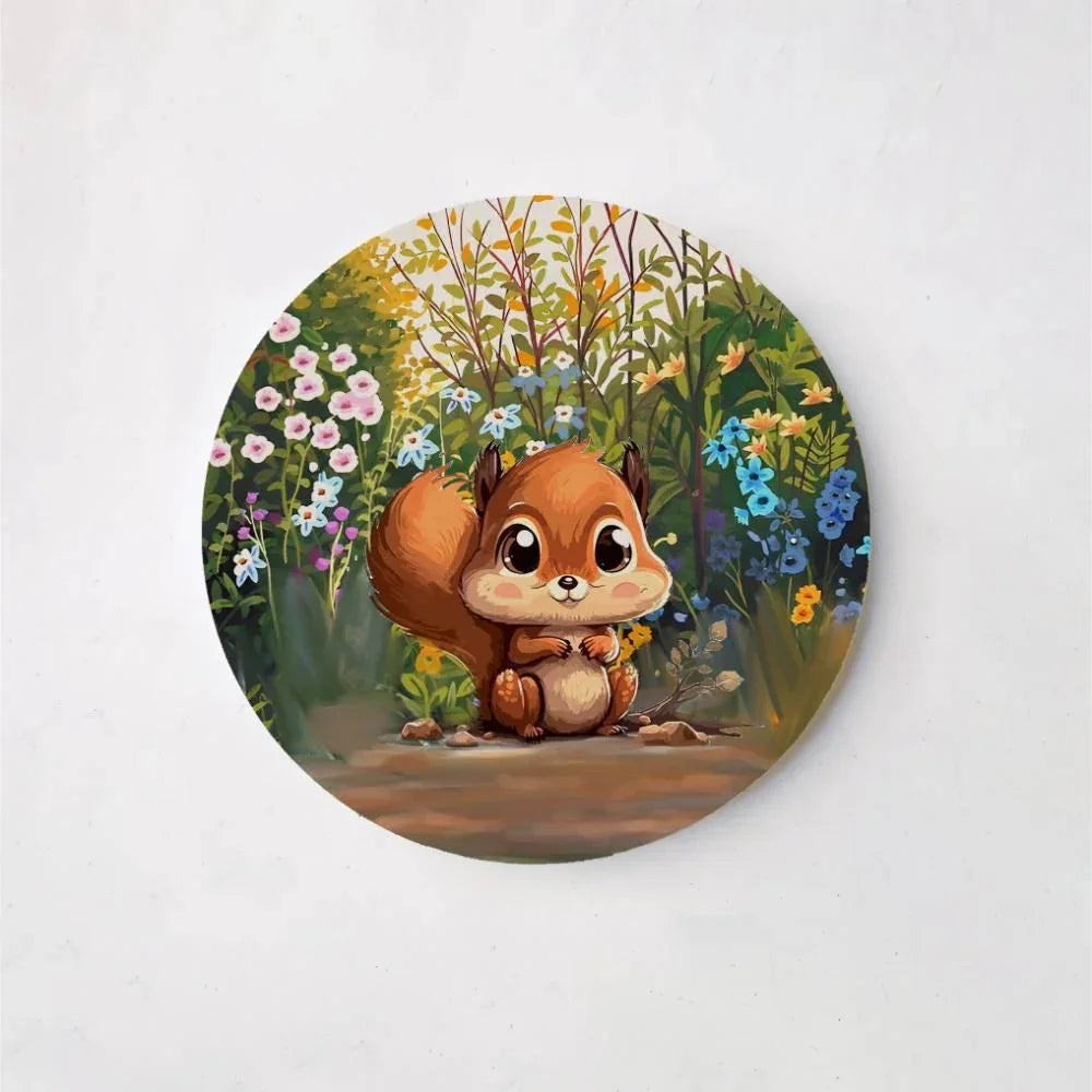 Squirrel & Seeds - Kids' Room Wall Art