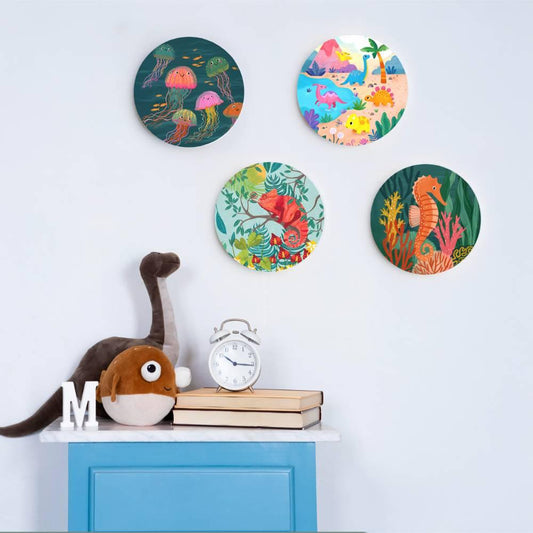 Cute Animals - Set of 4 - Kids' Room Wall Art