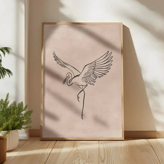 Crimson Flight - Minimalist Canvas Art Print