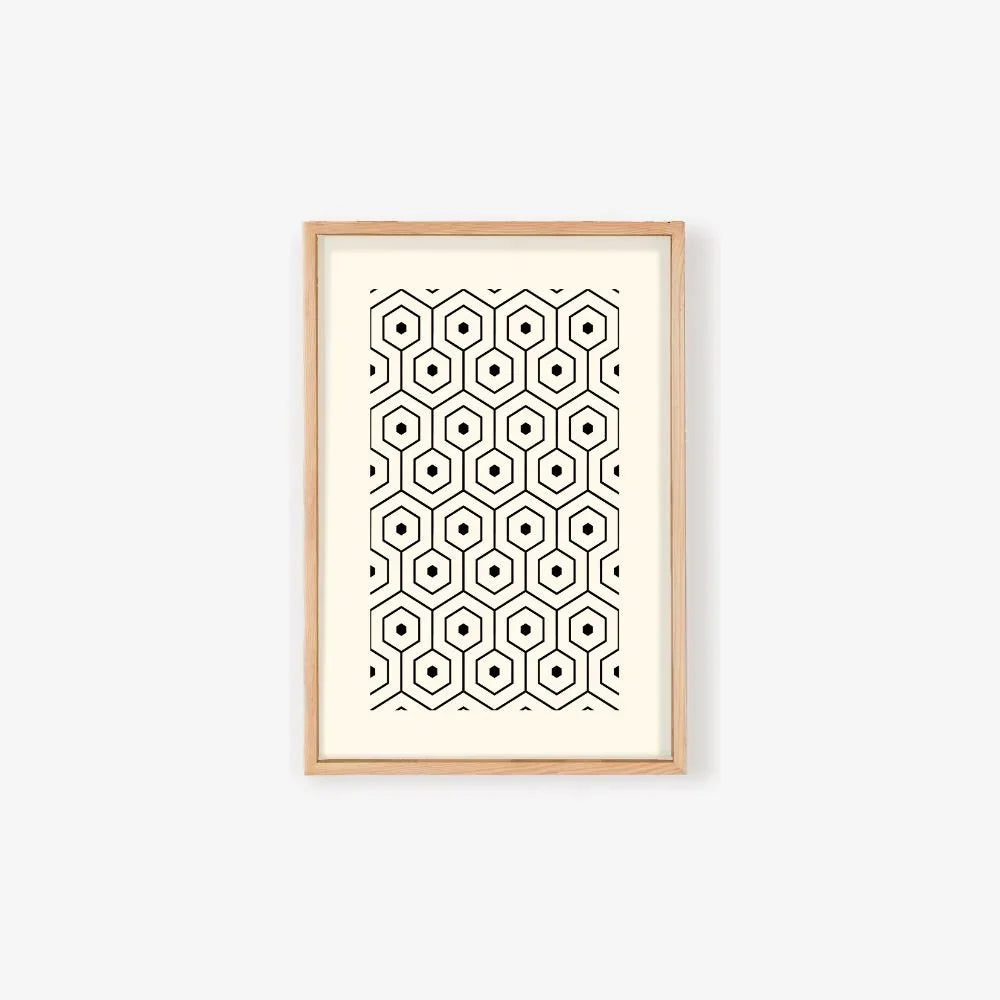 Hexa Flow - Minimalist Geometric Canvas Art Print