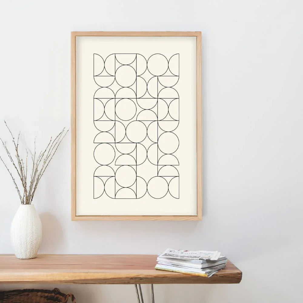 Silent Geometry - Minimalist Geometric Canvas Art Print