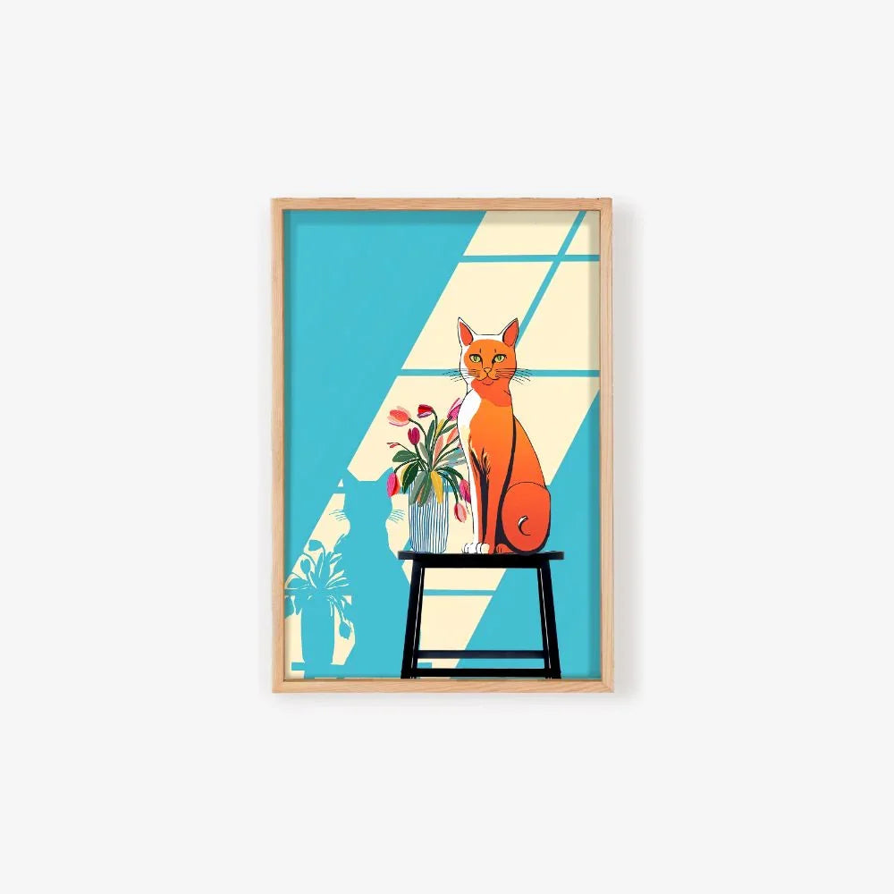 Feline Cool - Modern Canvas Art Print