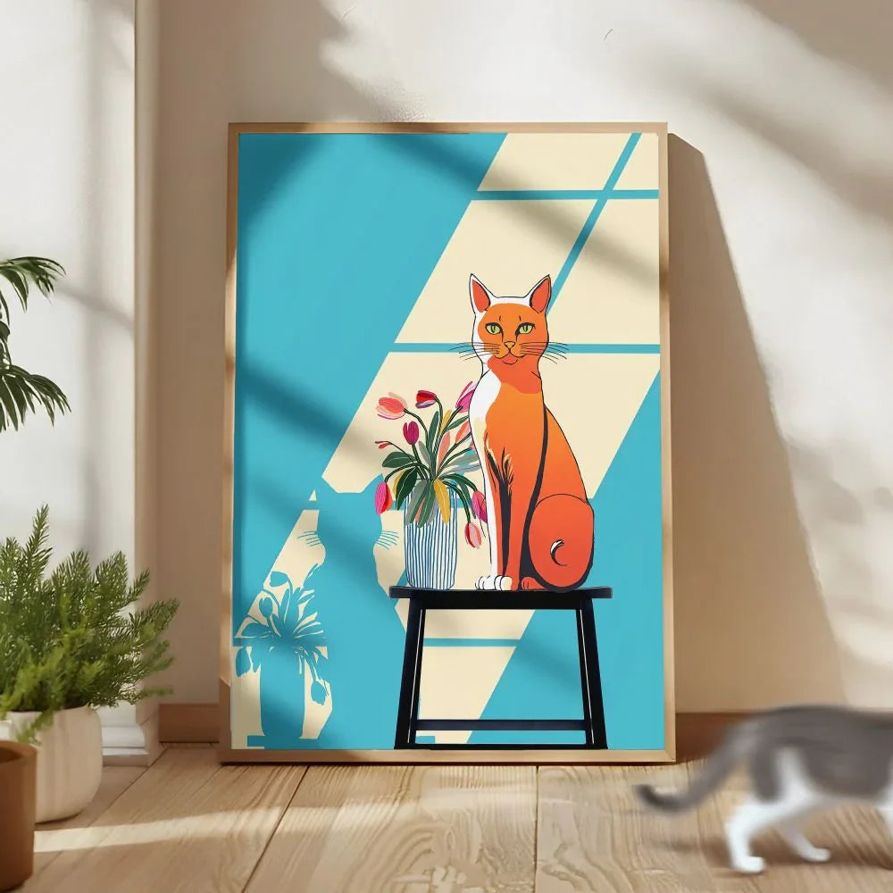 Feline Cool - Modern Canvas Art Print