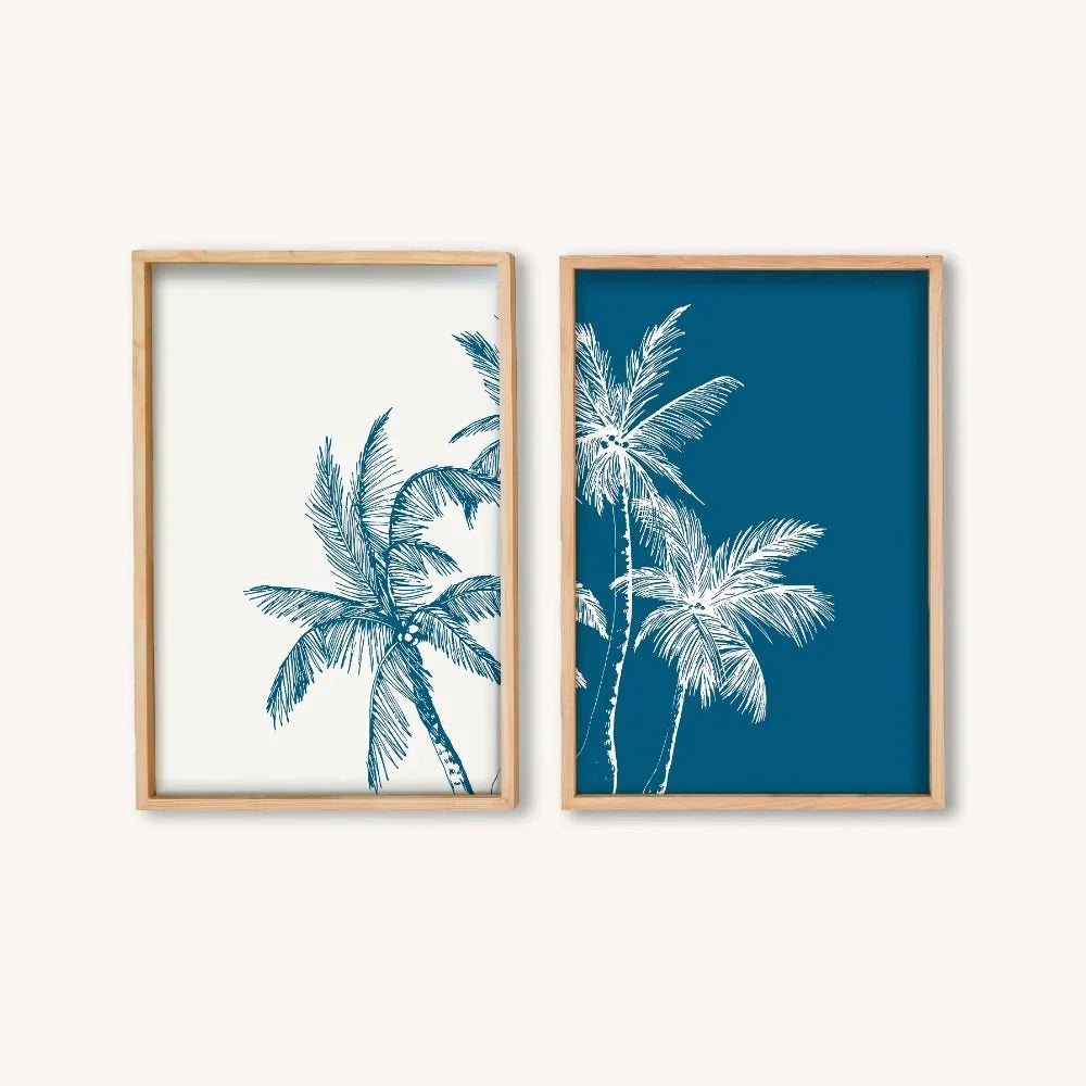 Tropic Twilight - 2-Piece Canvas Art Print Set