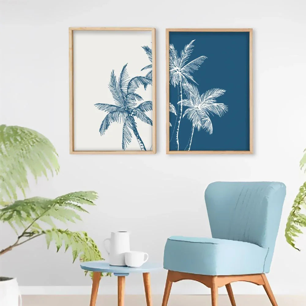 Tropic Twilight - 2-Piece Canvas Art Print Set