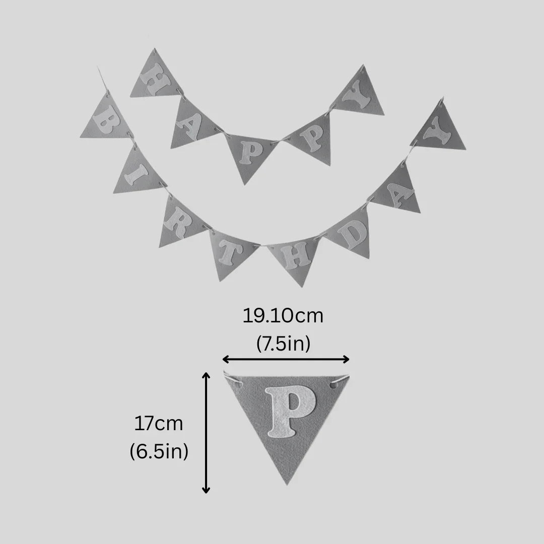 Happy Felt Flag Birthday Banner/Garland