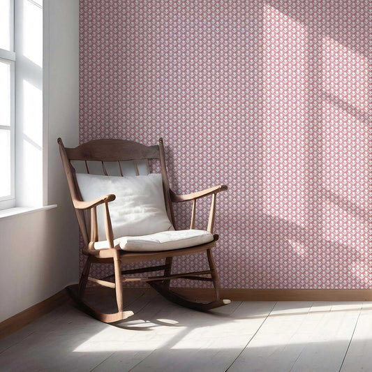 Meadow Crest Wallpaper - Rose Blush
