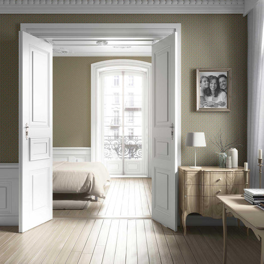 Petal Trellis Wallpaper - Sage Taupe