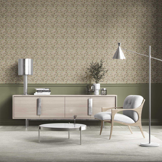 Buti Cascade Wallpaper - Sage Green