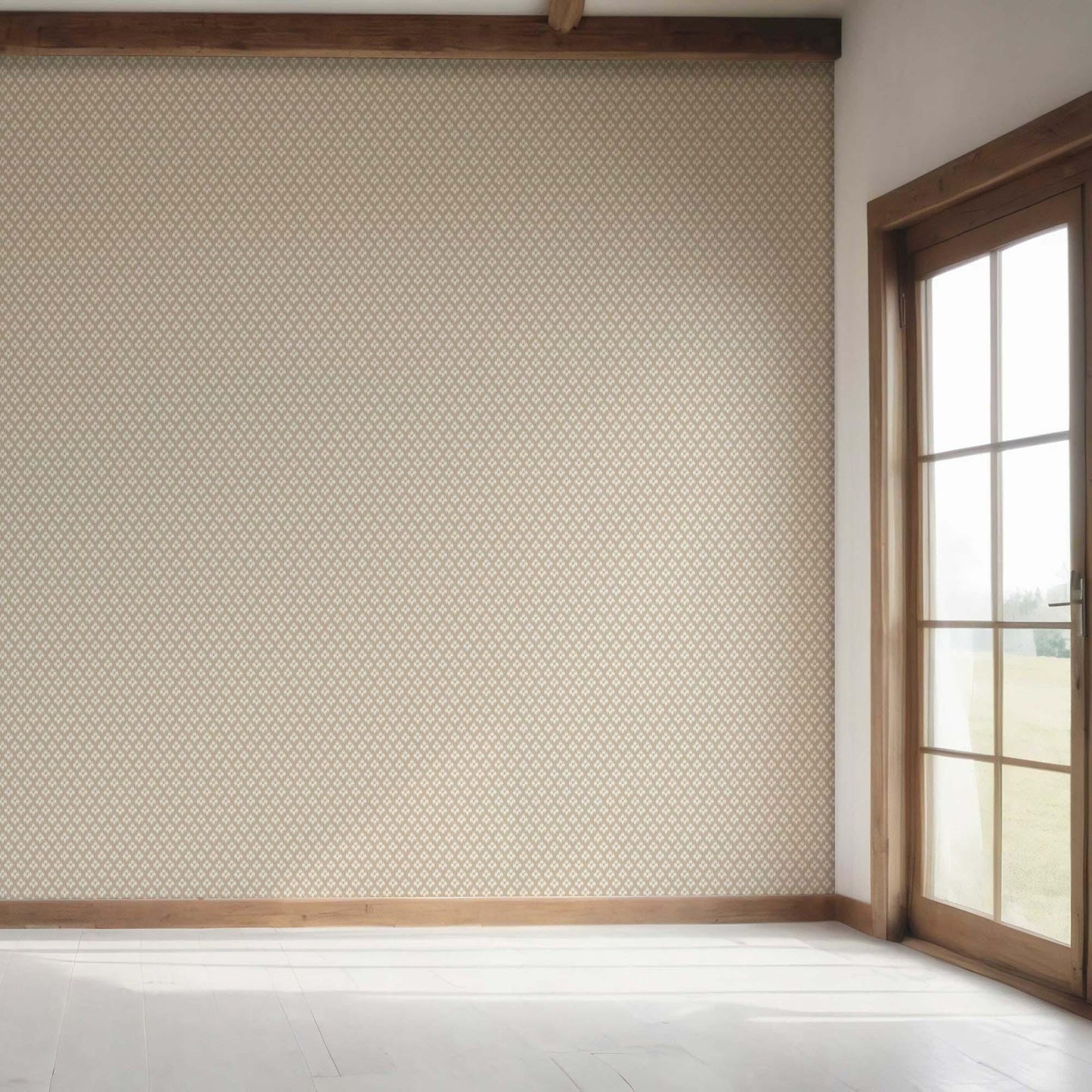 Trellis Bloom Wallpaper - Blush Sand