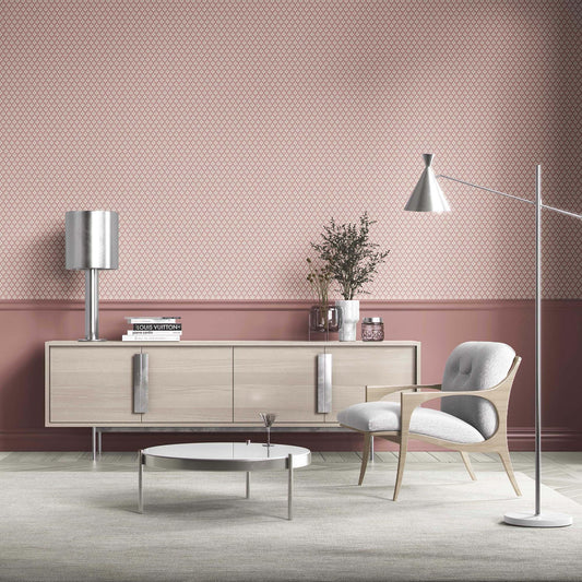 Trellis Bloom Wallpaper - Dusk Mauve