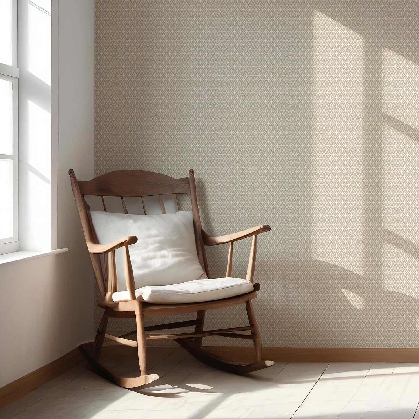 Mughal Grid Wallpaper - Taupe Tapestry