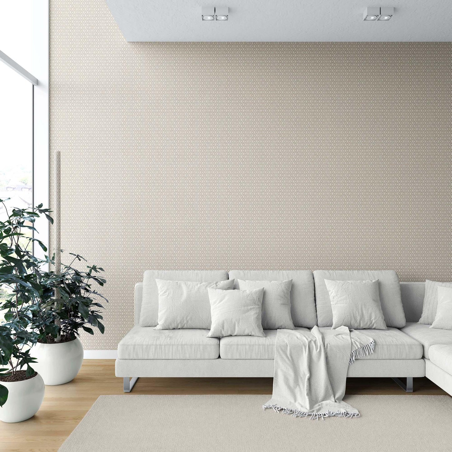 Mughal Grid Wallpaper - Taupe Tapestry