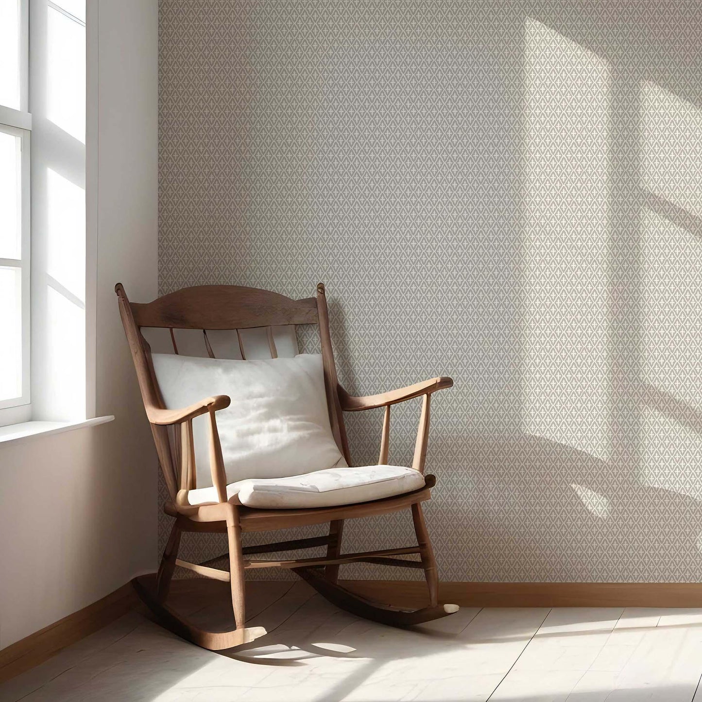 Mughal Grid Wallpaper - Pebble Dusk